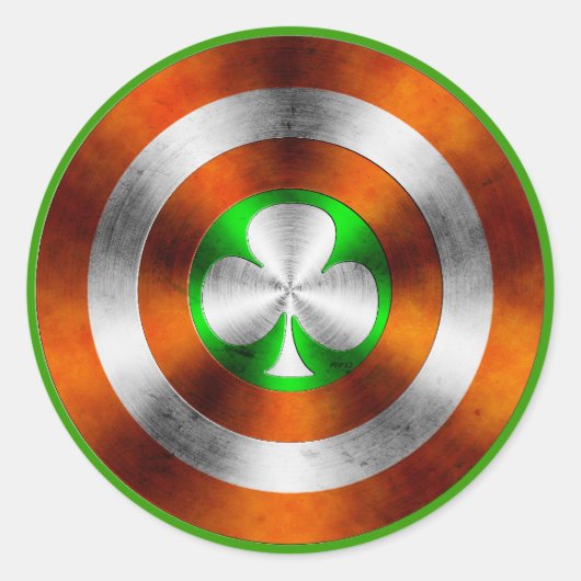 Clover of Ireland Runder Aufkleber (Vorderseite)