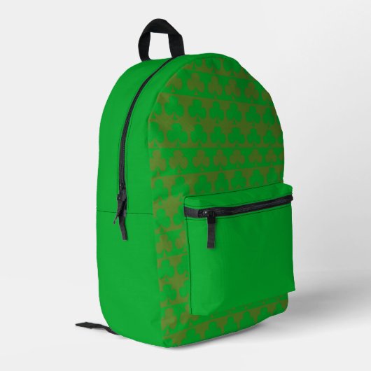 Clover Pattern Bedruckter Rucksack (Rückseitige Ecke links)