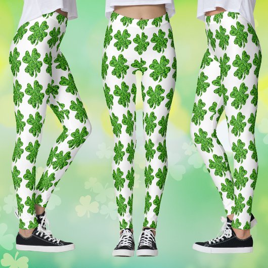 Clover Pattern St. Patrick's Day Leggings