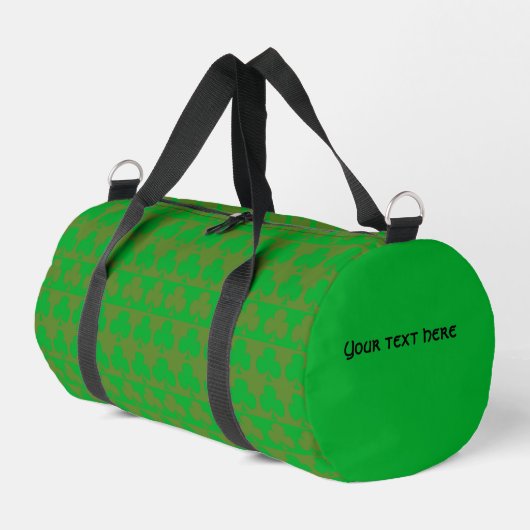Clover Personalisiertes Muster Klein Duffle Bag (Linke Seite)