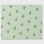 Clover Pflanze Blume Grüne Elegante Geschenkpapier (Flach)