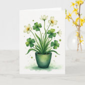 Clover Plant Watercolor Card Karte (Gelbe Blume)