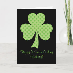 Clover Polka dots St Patricks Day Geburtstag schwa Karte