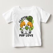 Clover Pup Liebe - St. Patrick's Day Dog Design Baby T-shirt (Vorderseite)