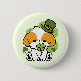 Clover Pup Liebe - St. Patrick's Day Dog Design Button