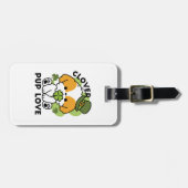 Clover Pup Liebe - St. Patrick's Day Dog Design Gepäckanhänger (Vorderseite horizontal)