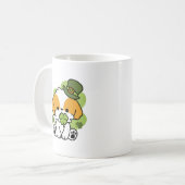 Clover Pup Liebe - St. Patrick's Day Dog Design Kaffeetasse (Vorderseite Links)