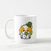 Clover Pup Liebe - St. Patrick's Day Dog Design Kaffeetasse (Links)