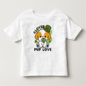 Clover Pup Liebe - St. Patrick's Day Dog Design Kleinkind T-shirt (Vorderseite)
