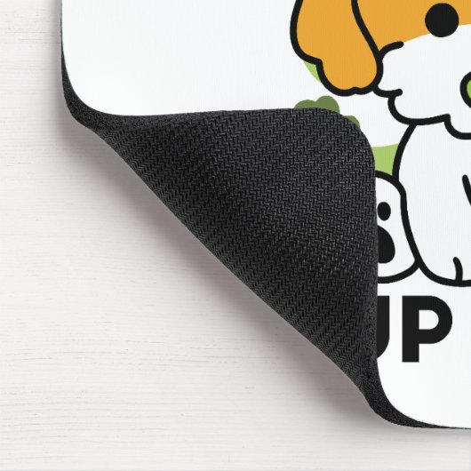 Clover Pup Liebe - St. Patrick's Day Dog Design Mousepad (Ecke)