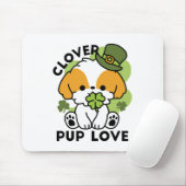 Clover Pup Liebe - St. Patrick's Day Dog Design Mousepad (Mit Mouse)