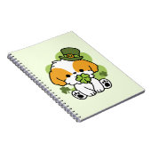 Clover Pup Liebe - St. Patrick's Day Dog Design Notizblock (Rechte Seite)
