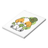 Clover Pup Liebe - St. Patrick's Day Dog Design Notizblock (Rotiert)