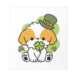Clover Pup Liebe - St. Patrick's Day Dog Design Notizblock