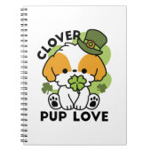 Clover Pup Liebe - St. Patrick's Day Dog Design Notizblock (Vorderseite)