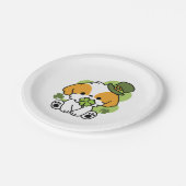 Clover Pup Liebe - St. Patrick's Day Dog Design Pappteller (Schrägansicht)