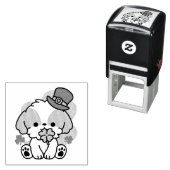 Clover Pup Liebe - St. Patrick's Day Dog Design Permastempel (Beispiel)