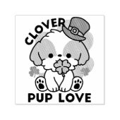 Clover Pup Liebe - St. Patrick's Day Dog Design Permastempel (Design)