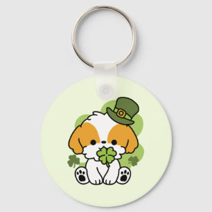Clover Pup Liebe - St. Patrick's Day Dog Design Schlüsselanhänger