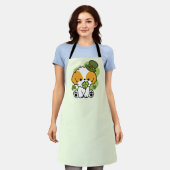 Clover Pup Liebe - St. Patrick's Day Dog Design Schürze (Getragen)
