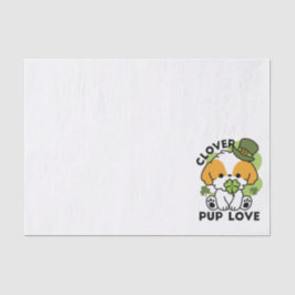 Clover Pup Liebe - St. Patrick's Day Dog Design Seidenpapier