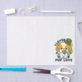 Clover Pup Liebe - St. Patrick's Day Dog Design Seidenpapier (Handwerk)