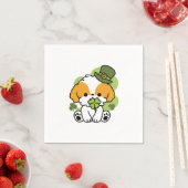Clover Pup Liebe - St. Patrick's Day Dog Design Serviette (Beispiel)