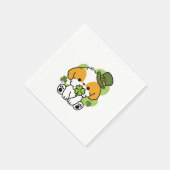 Clover Pup Liebe - St. Patrick's Day Dog Design Serviette (Ecke)