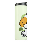 Clover Pup Liebe - St. Patrick's Day Dog Design Thermosbecher (Nach links gedreht)