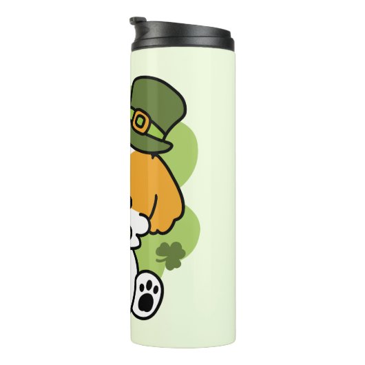 Clover Pup Liebe - St. Patrick's Day Dog Design Thermosbecher (Nach rechts gedreht)