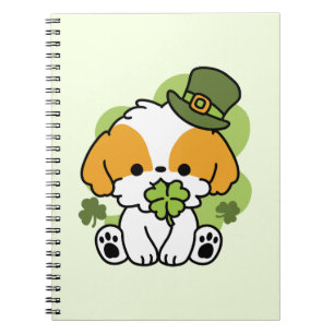 Clover Pup Love – St. Patrick's Day Hunde-Design Notizblock