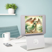 Clover Serenity Angel Aufkleber (Laptop auf Schreibtisch)