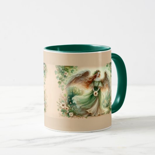 Clover Serenity Angel Coffee Cup Mug Tasse (VorderseiteRechts)