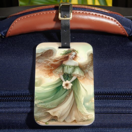 Clover Serenity Angel Gepäckanhänger (Vorderseite Insitu 2)