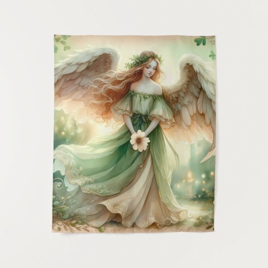Clover Serenity Angel Wandteppich (Vorderseite)