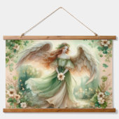 Clover Serenity Angel Wandteppich Mit Holzrahmen (Vorne)