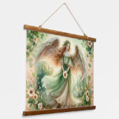 Clover Serenity Angel Wandteppich Mit Holzrahmen (Gewinkelt)