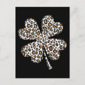 Clover Shamrock Leopard Spots St. Patrick's Day Postkarte (Vorderseite)
