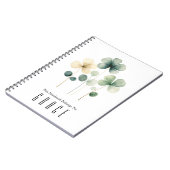Clover Spiral Notebook personalisieren Notizblock (Linke Seite)
