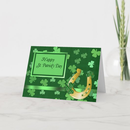 Clover St Patrick Card Karte (Vorderseite)