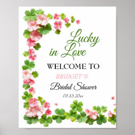 Clover St. Patrick's Day Brautparty WELCOME Poster