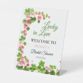 Clover St. Patrick's Day Brautparty WELCOME Sockelschild (Vorderseite)