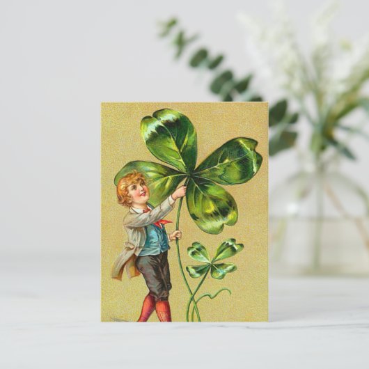 Clover St. Patrick's Day Postkarten (Stehend Vorderseite)