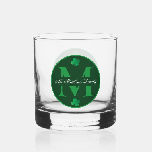 Clover St. Patrick's Day Whiskyglas (Vorderseite)