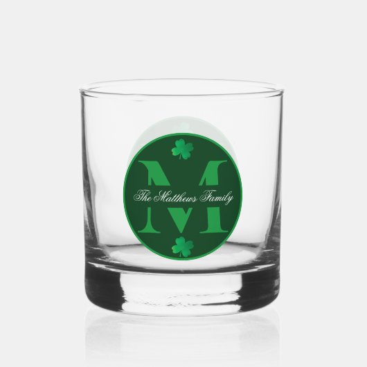 Clover St. Patrick's Day Whiskyglas (Rückseite)