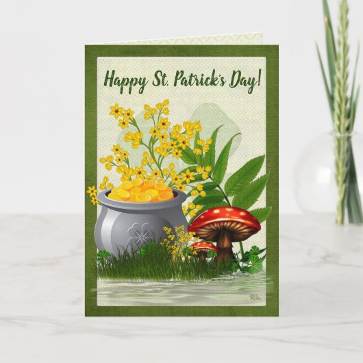 Clover Trail Whimsical Folk PERSONALISIERT Karte (Vorderseite)