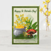 Clover Trail Whimsical Folk PERSONALISIERT Karte (Gelbe Blume)