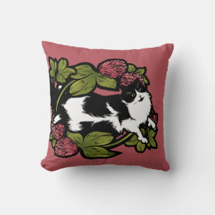 Clover Tuxedo Katzen Kissen