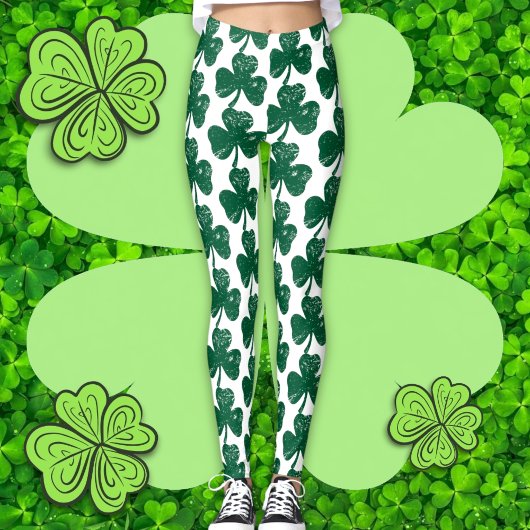 Clover Vibes Stilvolle Grunge St. Patrick's Day Leggings
