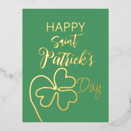 Cloverleaf Minimal/Saint Patrick's Day Folien Feiertagspostkarte